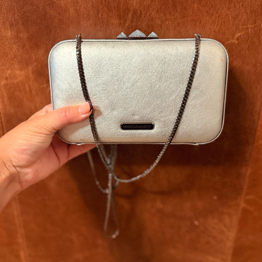 Rebecca Minkoff Metallic Silver Clutch
